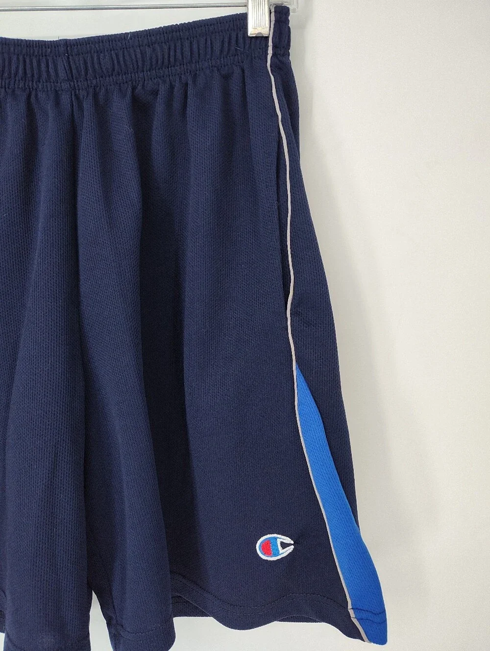 Champion Kids Navy Blue Shorts with Royal Blue Side Panels Boys Size X Large